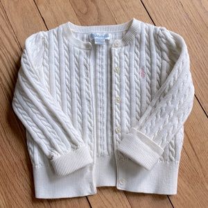 Ralph Lauren Baby Girls Cable Cardigan